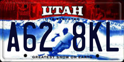 UT license plate A628KL