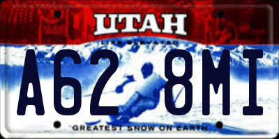 UT license plate A628MI