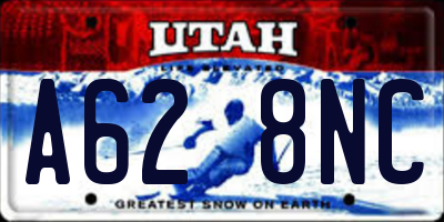 UT license plate A628NC