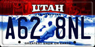 UT license plate A628NL