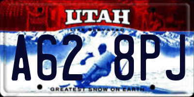 UT license plate A628PJ