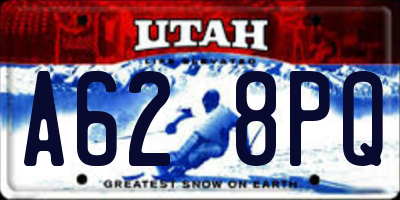 UT license plate A628PQ