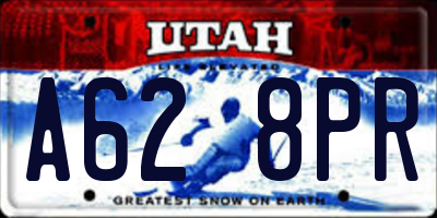 UT license plate A628PR