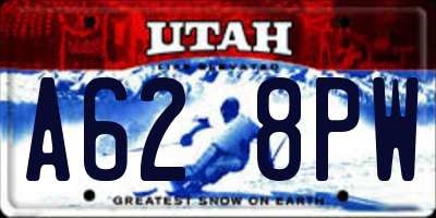 UT license plate A628PW