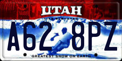 UT license plate A628PZ