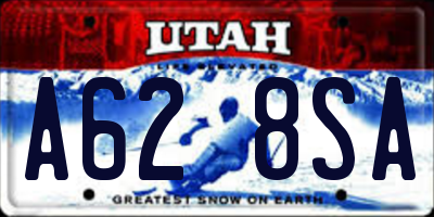UT license plate A628SA