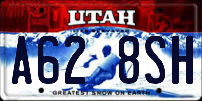 UT license plate A628SH