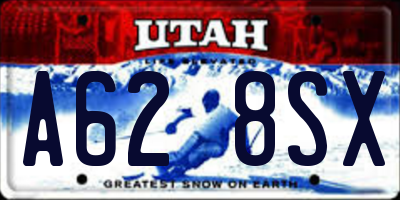 UT license plate A628SX
