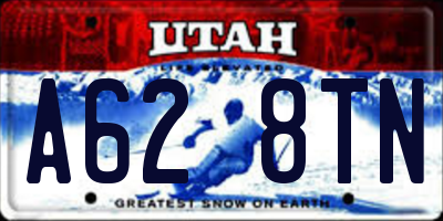 UT license plate A628TN