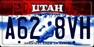 UT license plate A628VH