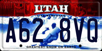 UT license plate A628VQ