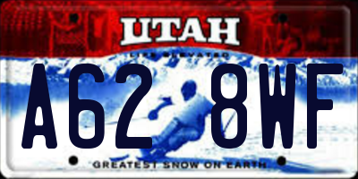 UT license plate A628WF