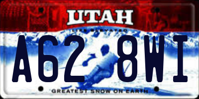 UT license plate A628WI