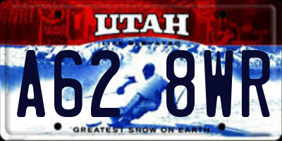 UT license plate A628WR