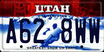 UT license plate A628WW