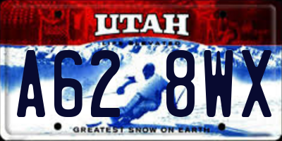 UT license plate A628WX