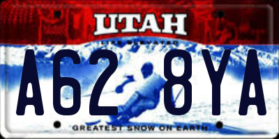 UT license plate A628YA
