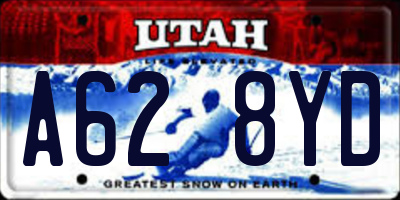 UT license plate A628YD