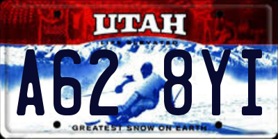UT license plate A628YI