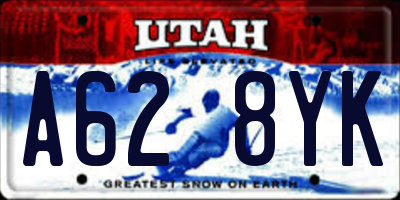 UT license plate A628YK