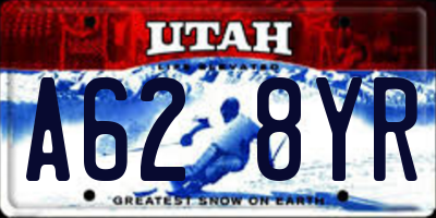 UT license plate A628YR