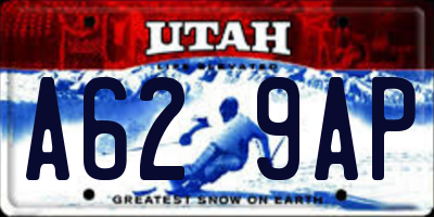 UT license plate A629AP