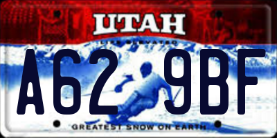 UT license plate A629BF