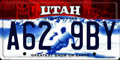 UT license plate A629BY
