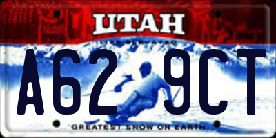UT license plate A629CT