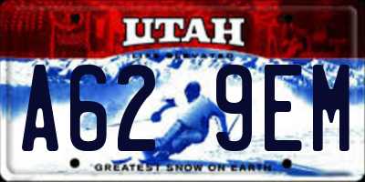 UT license plate A629EM