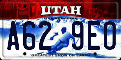 UT license plate A629EO