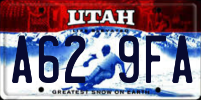 UT license plate A629FA