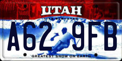 UT license plate A629FB