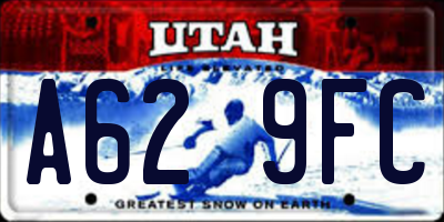 UT license plate A629FC