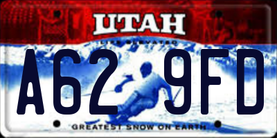 UT license plate A629FD