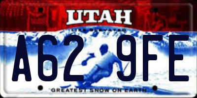UT license plate A629FE