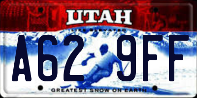 UT license plate A629FF