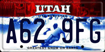 UT license plate A629FG