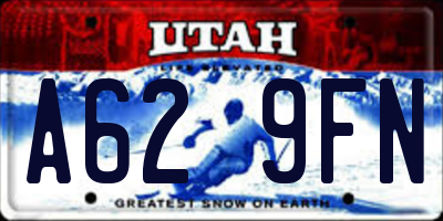 UT license plate A629FN