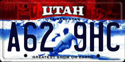 UT license plate A629HC