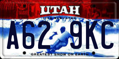 UT license plate A629KC