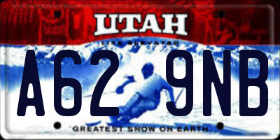 UT license plate A629NB