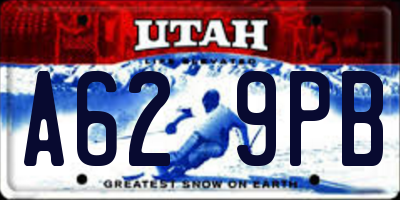 UT license plate A629PB