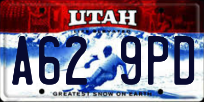 UT license plate A629PD