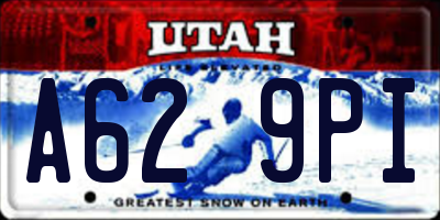 UT license plate A629PI
