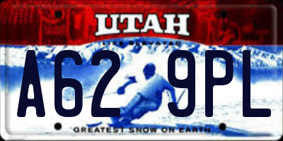 UT license plate A629PL
