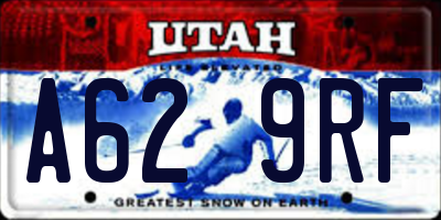 UT license plate A629RF