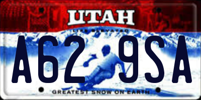 UT license plate A629SA
