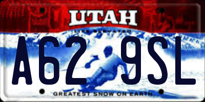 UT license plate A629SL