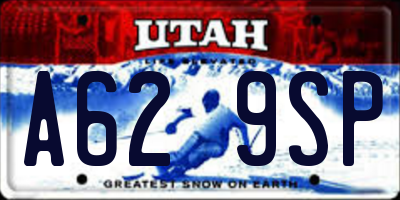 UT license plate A629SP
